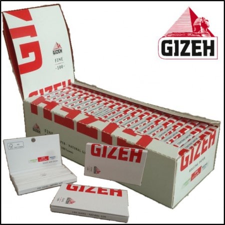 GIZEH CARTINA FINE CORTA DOPPIA ROSSA MAGNETICA ASTUCCI DA 1